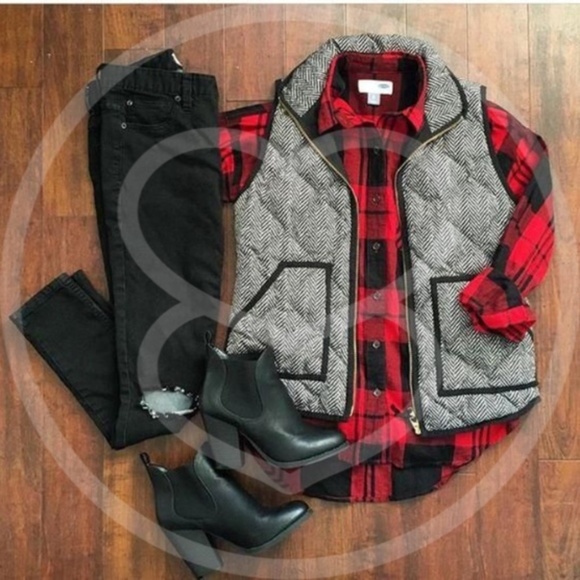 Bellanblue Jackets & Blazers - ROCHELLE Herringbone Autumn Vest